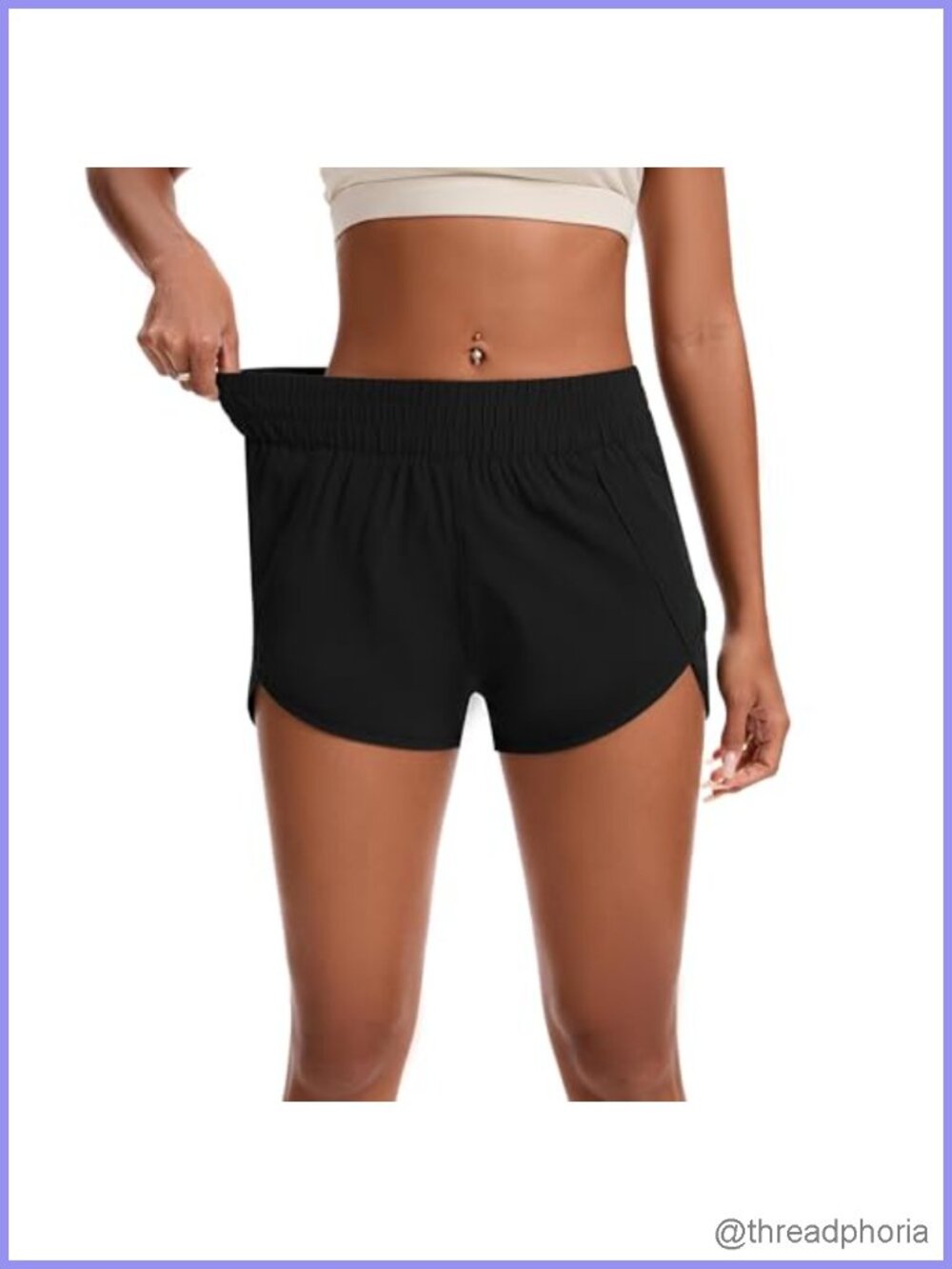 Women's Running Shorts Elastic High Waisted Quick Dry Athletic Workout Shorts